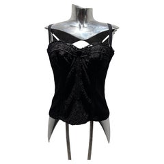Dolce & Gabbana Vintage Black Lace Corset Top, Excellent Condition
