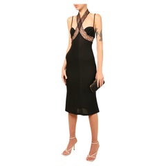 Dolce & Gabbana black lace cut out halter neck evening dress IT 40