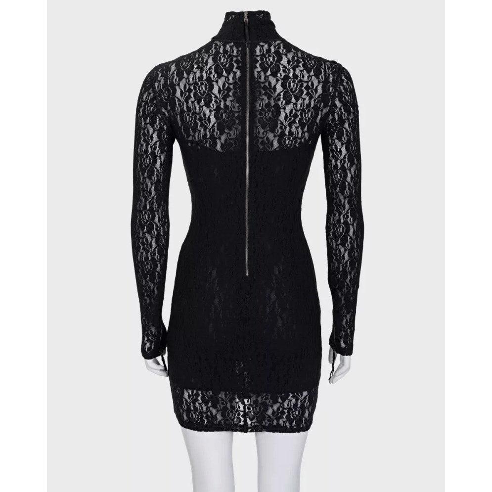 Noir Dolce & Gabbana Robe en dentelle noire - Taille XS en vente