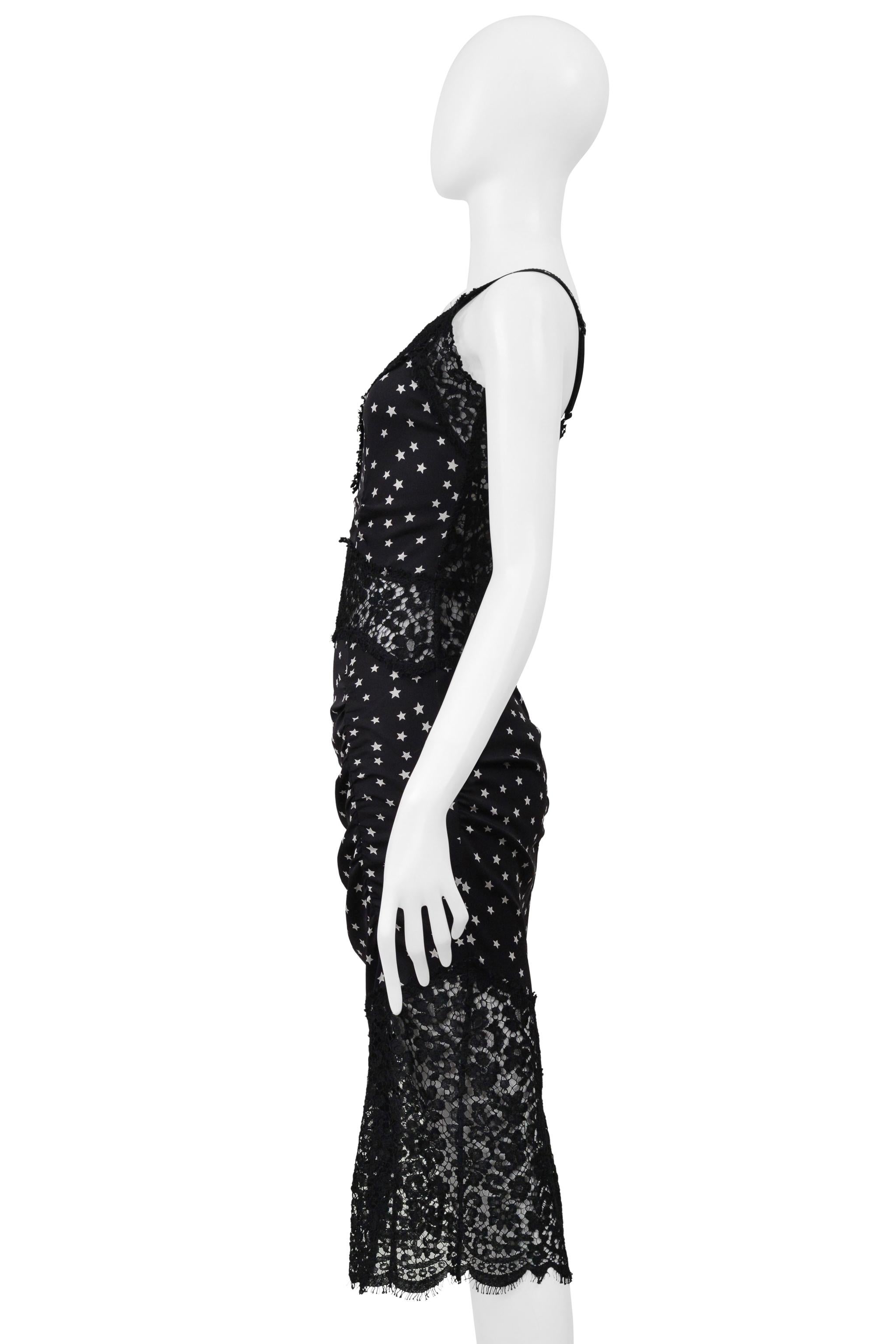 Dolce & Gabbana Black Lace Dress With Star Print 2011 im Angebot 3