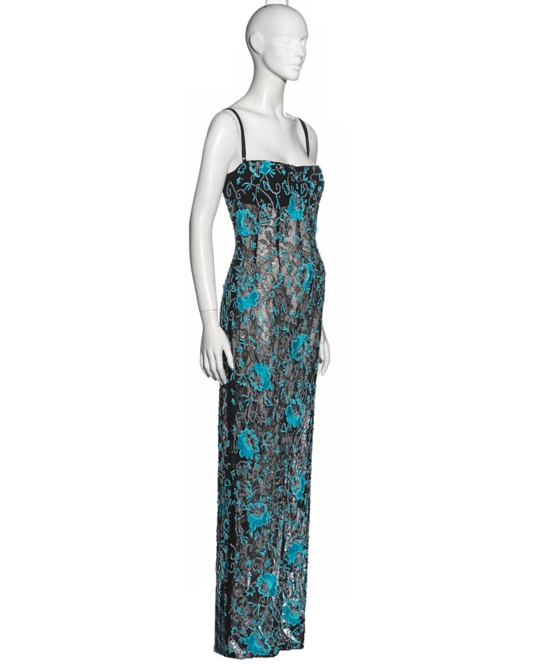 turquoise and black lace dress Alex Evenings Black Turquoise Lace Formal Dress 10