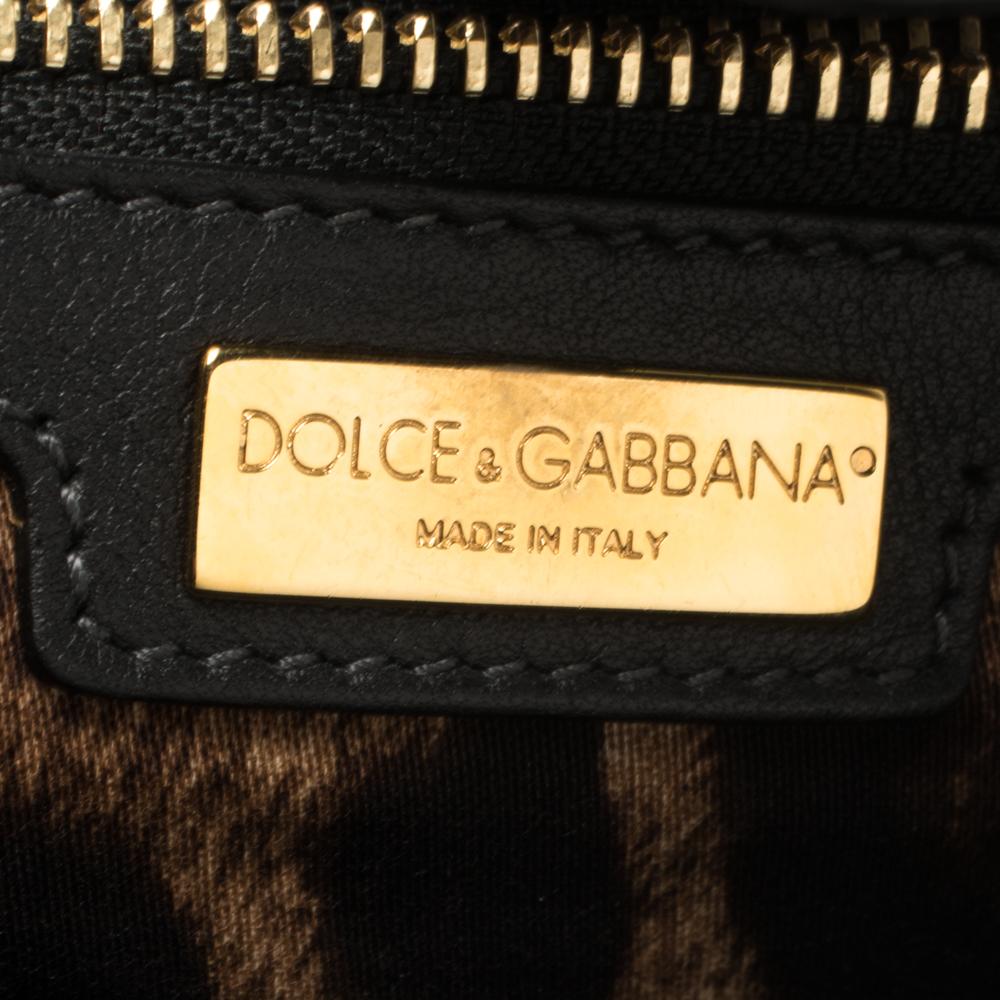 Dolce & Gabbana Black Lace Large Miss Sicily Top Handle Bag 3