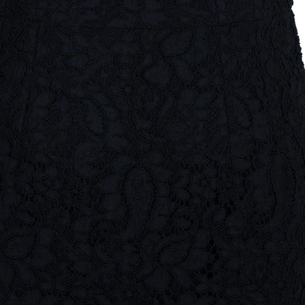 Dolce & Gabbana Black Lace Shift Dress M 1