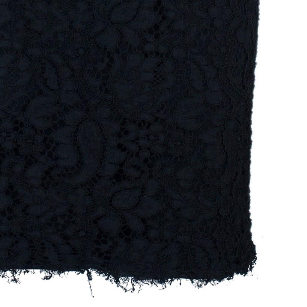 Dolce & Gabbana Black Lace Shift Dress M 2