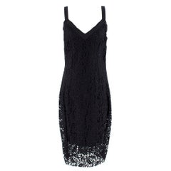 Dolce & Gabbana Black Lace Sleeveless Slip Dress - Size US 10