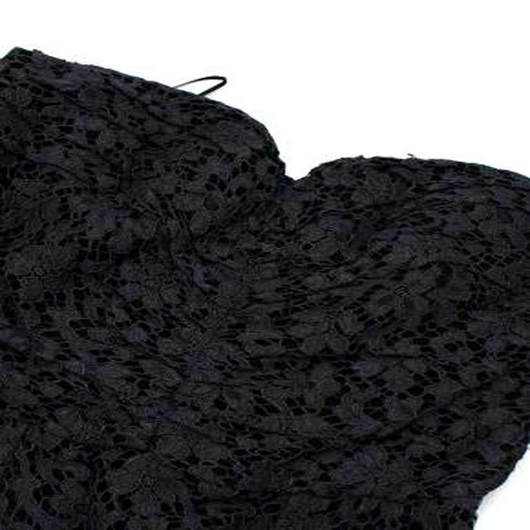 Dolce & Gabbana Black Lace Strapless Mini Dress For Sale 3