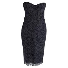 Dolce & Gabbana Black Lace Strapless Mini Dress