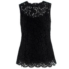 Dolce & Gabbana Black Lace Top US 4