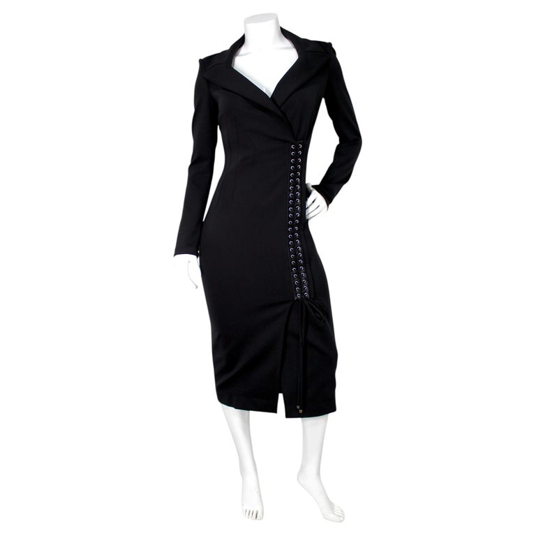 black lace coat dress Elegant Lace Dress with Long Jacket, Black
