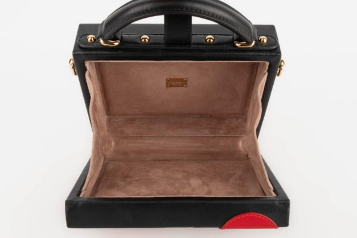 Dolce & Gabbana Black Lamb Leather Briefcase Bag For Sale 6