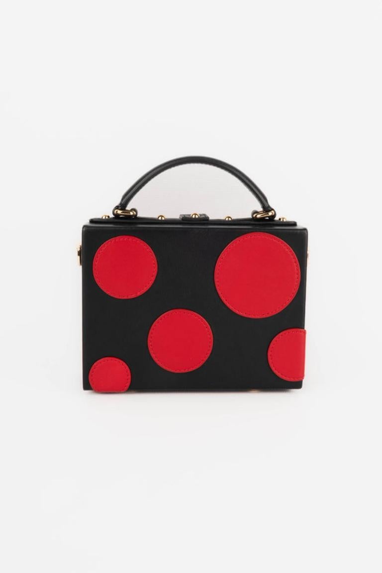 Women's Dolce & Gabbana Black Lamb Leather Briefcase Bag For Sale