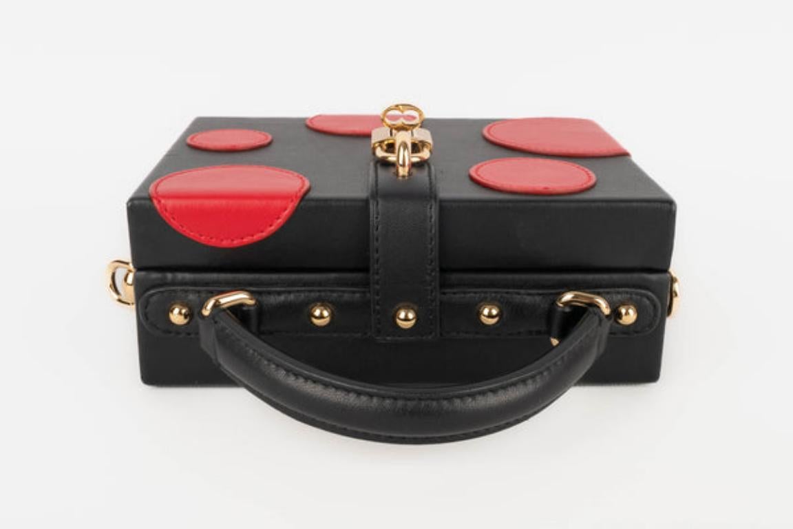 Dolce & Gabbana Black Lamb Leather Briefcase Bag For Sale 2