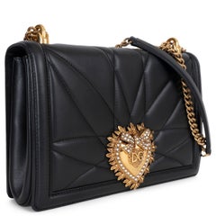 DOLCE & GABBANA black leather 2018 DEVOTION LARGE Shoulder Bag