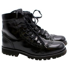 Dolce & Gabbana Black Leather Ankle Boots US 5