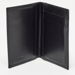 Dolce & Gabbana Black Leather Bifold Card Holder