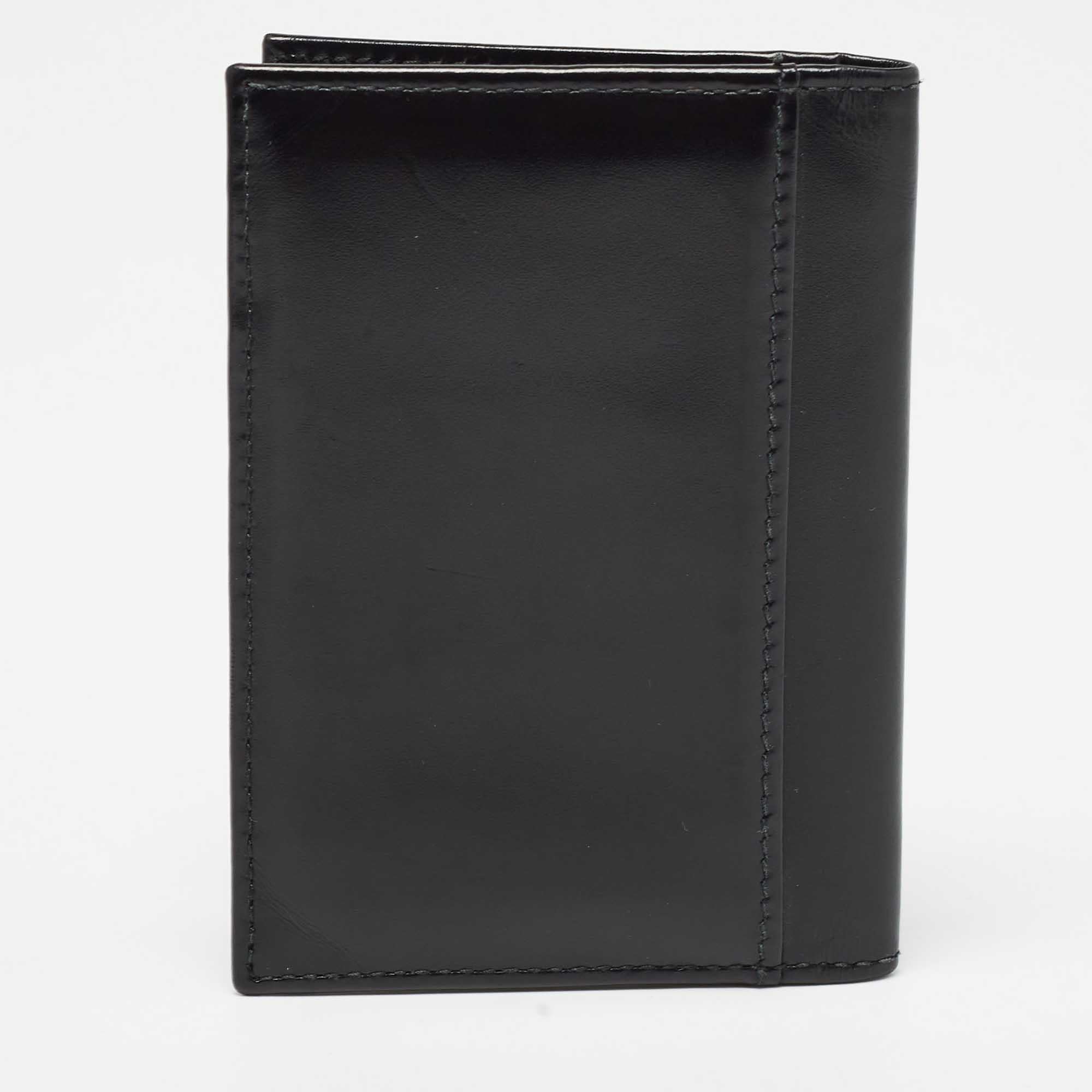 Men's Dolce & Gabbana Black Leather Bifold Card Holder For Sale