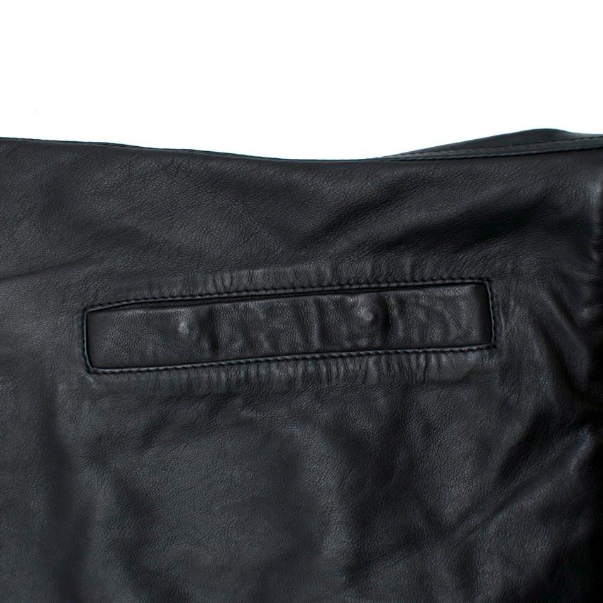Dolce & Gabbana Black Leather Bomber Jacket SIZE EU 50 3