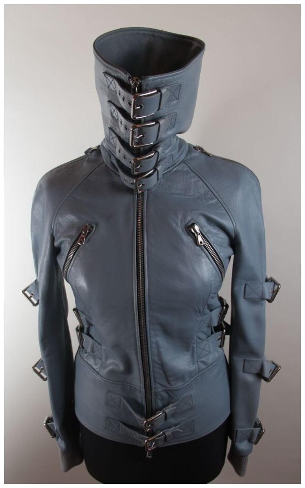 Dolce & Gabbana black leather bondage jacket Spring / Summer 2003 For Sale 5