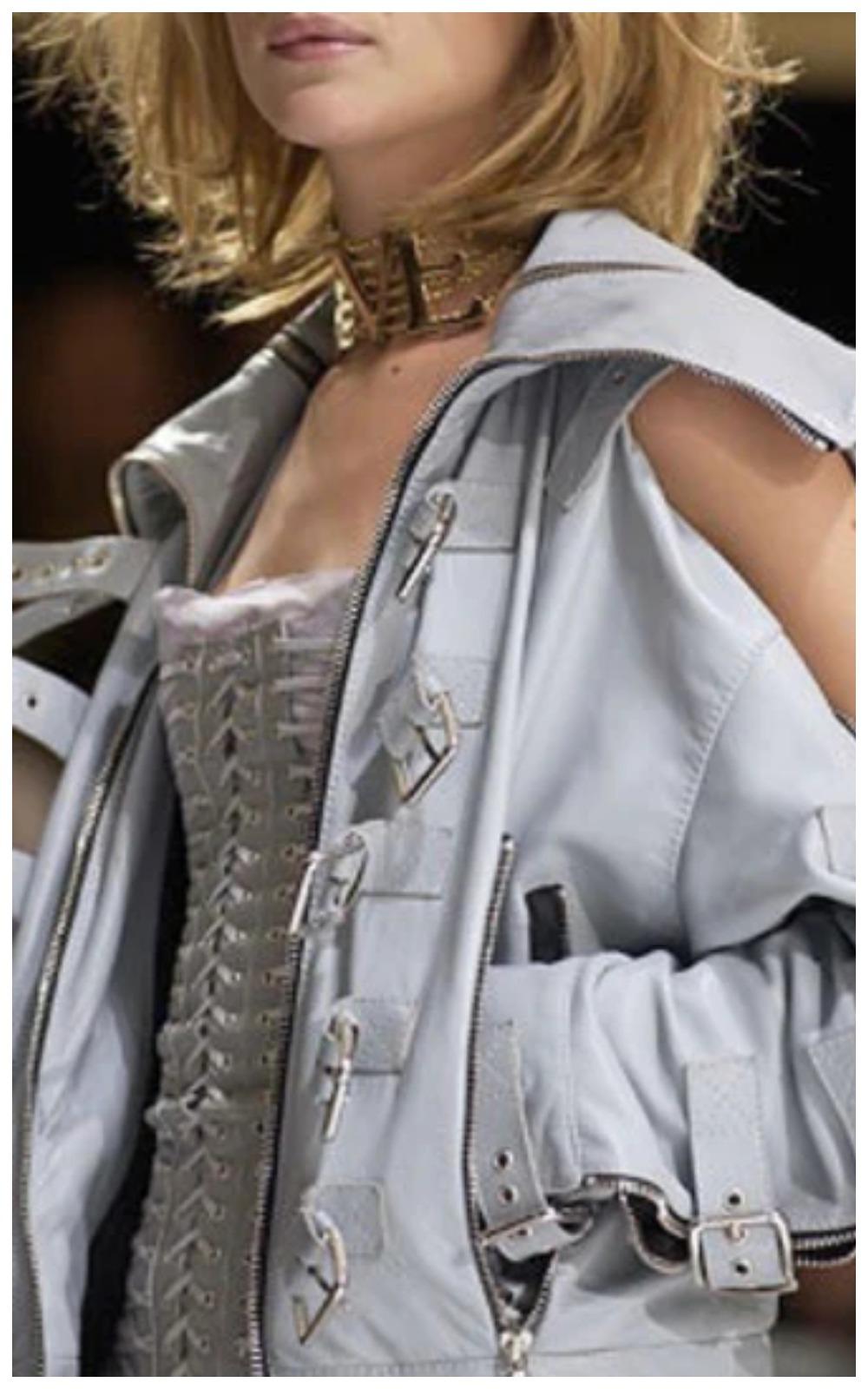 Dolce & Gabbana black leather bondage jacket Spring / Summer 2003 For Sale 7