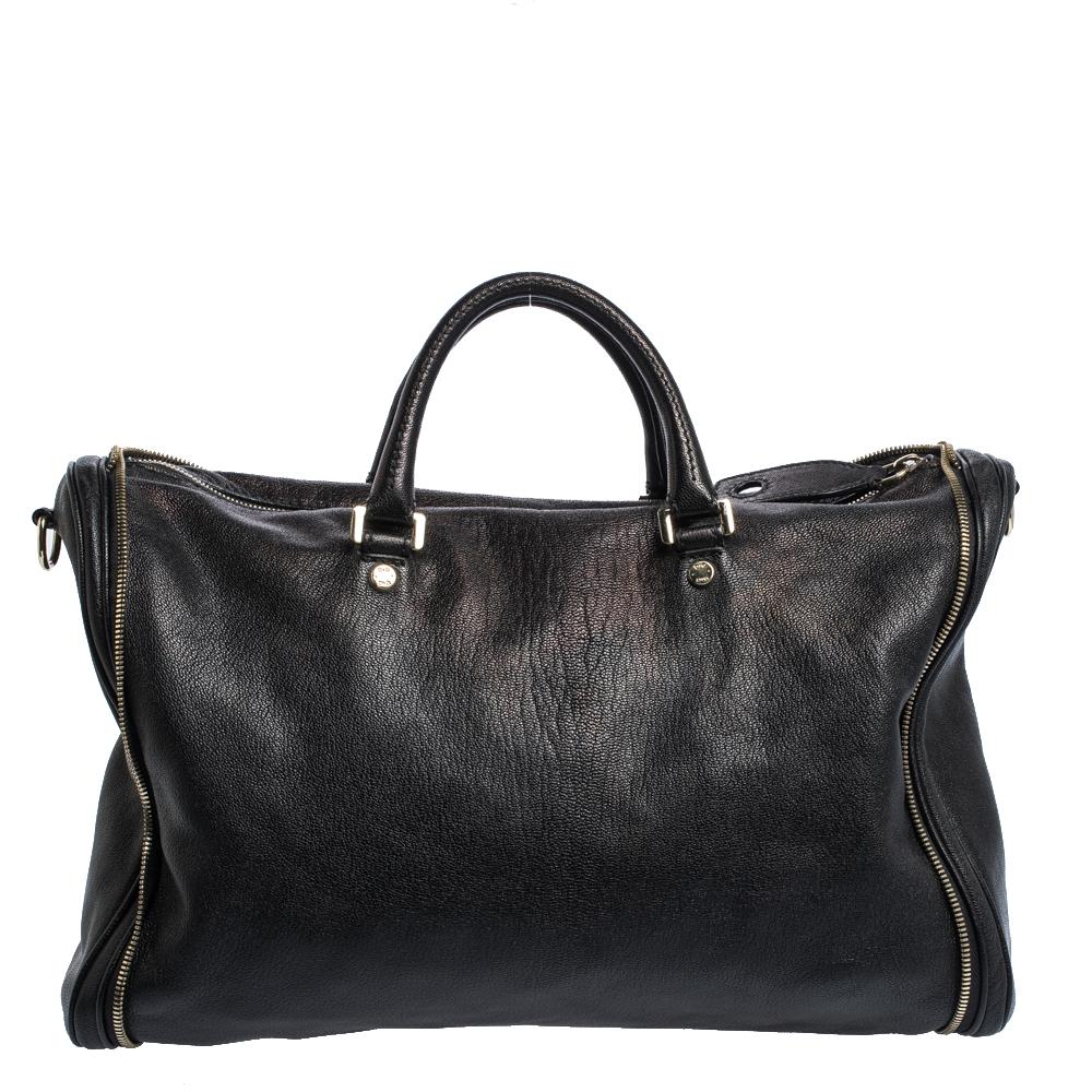 Dolce & Gabbana Black Leather Boston Bag 7