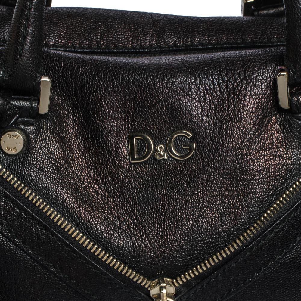 Women's Dolce & Gabbana Black Leather Boston Bag