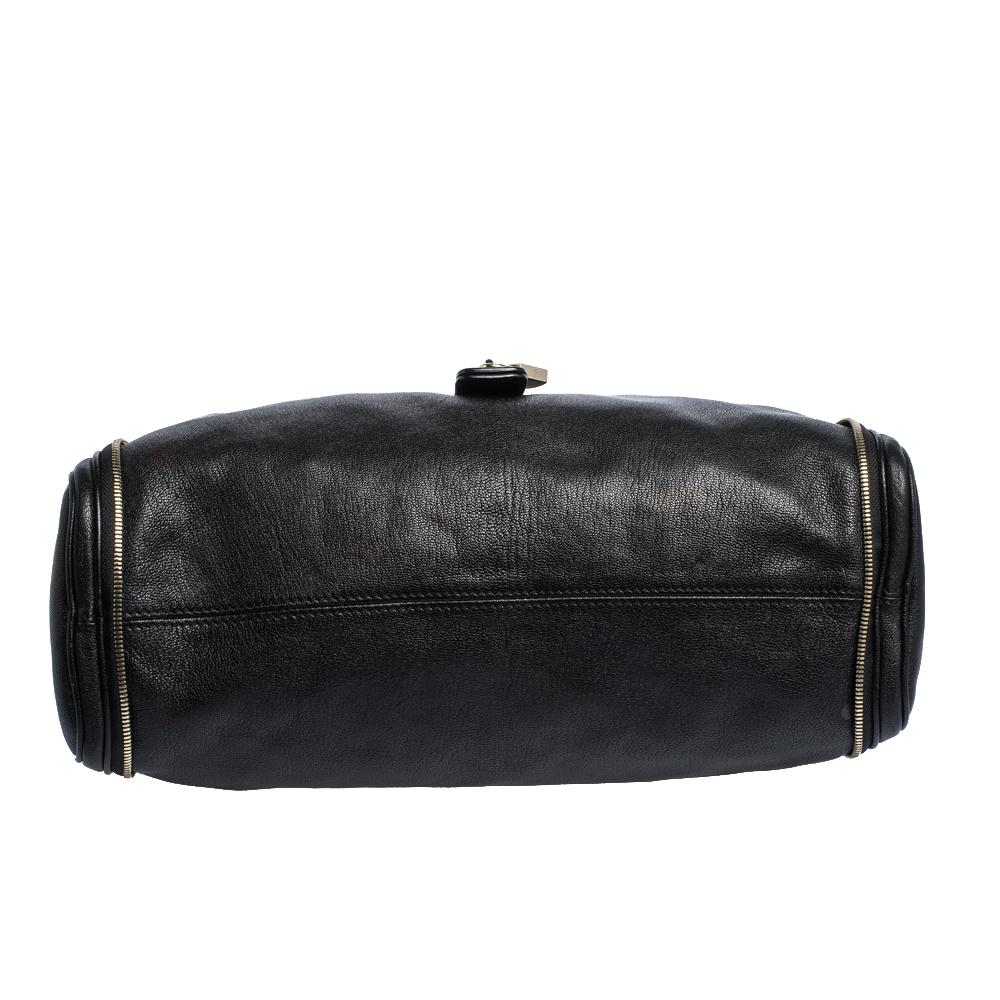 Dolce & Gabbana Black Leather Boston Bag 1