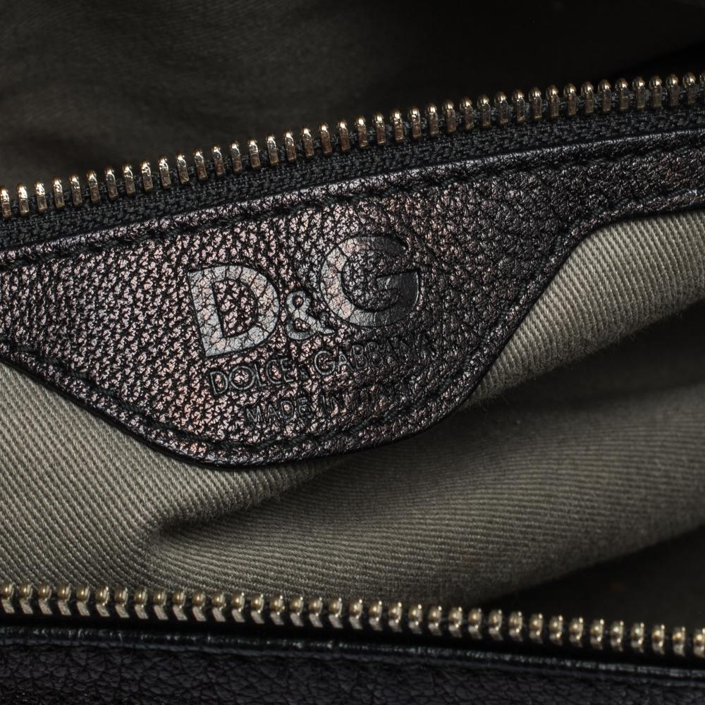 Dolce & Gabbana Black Leather Boston Bag 2