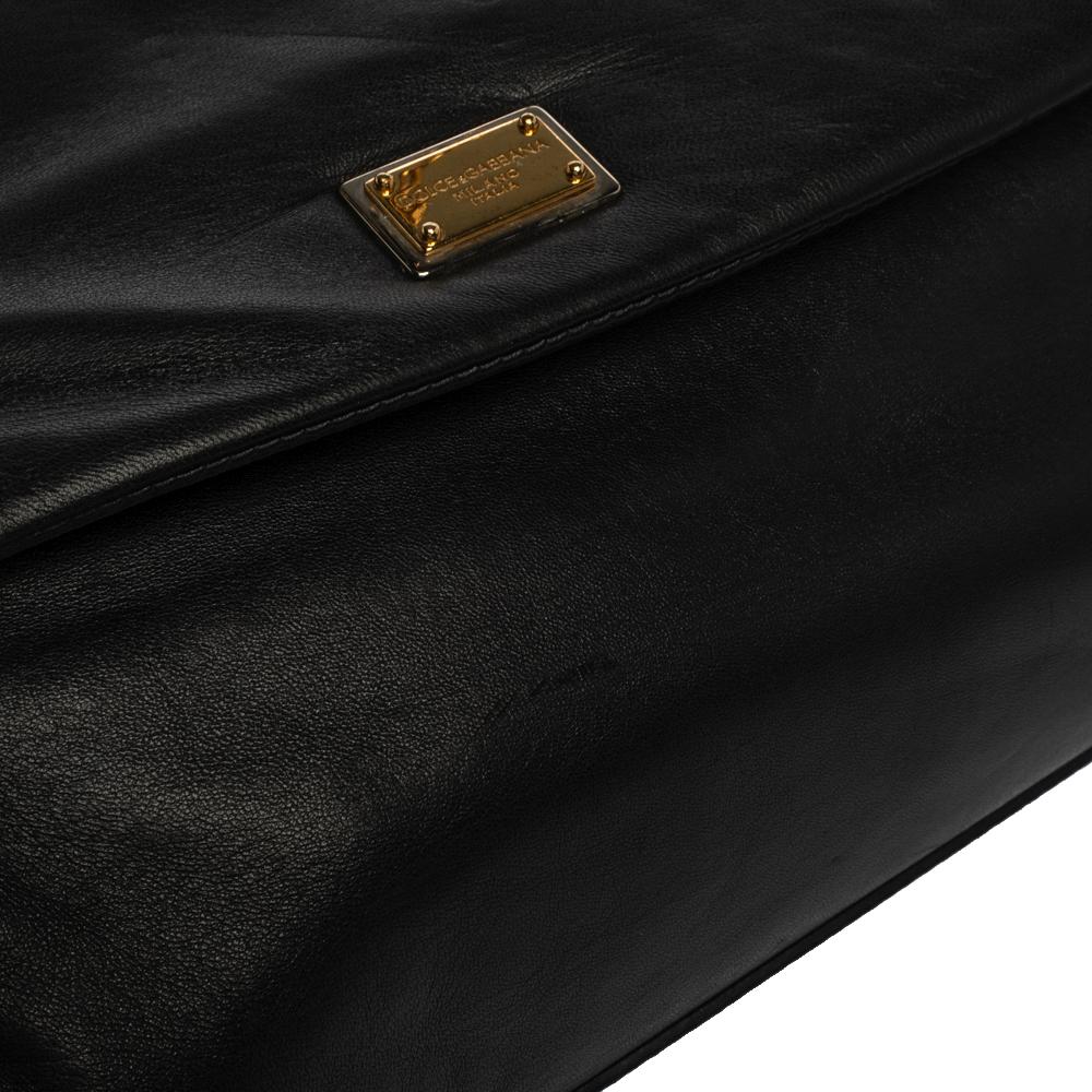 Dolce & Gabbana Black Leather Chain Shoulder Bags 6