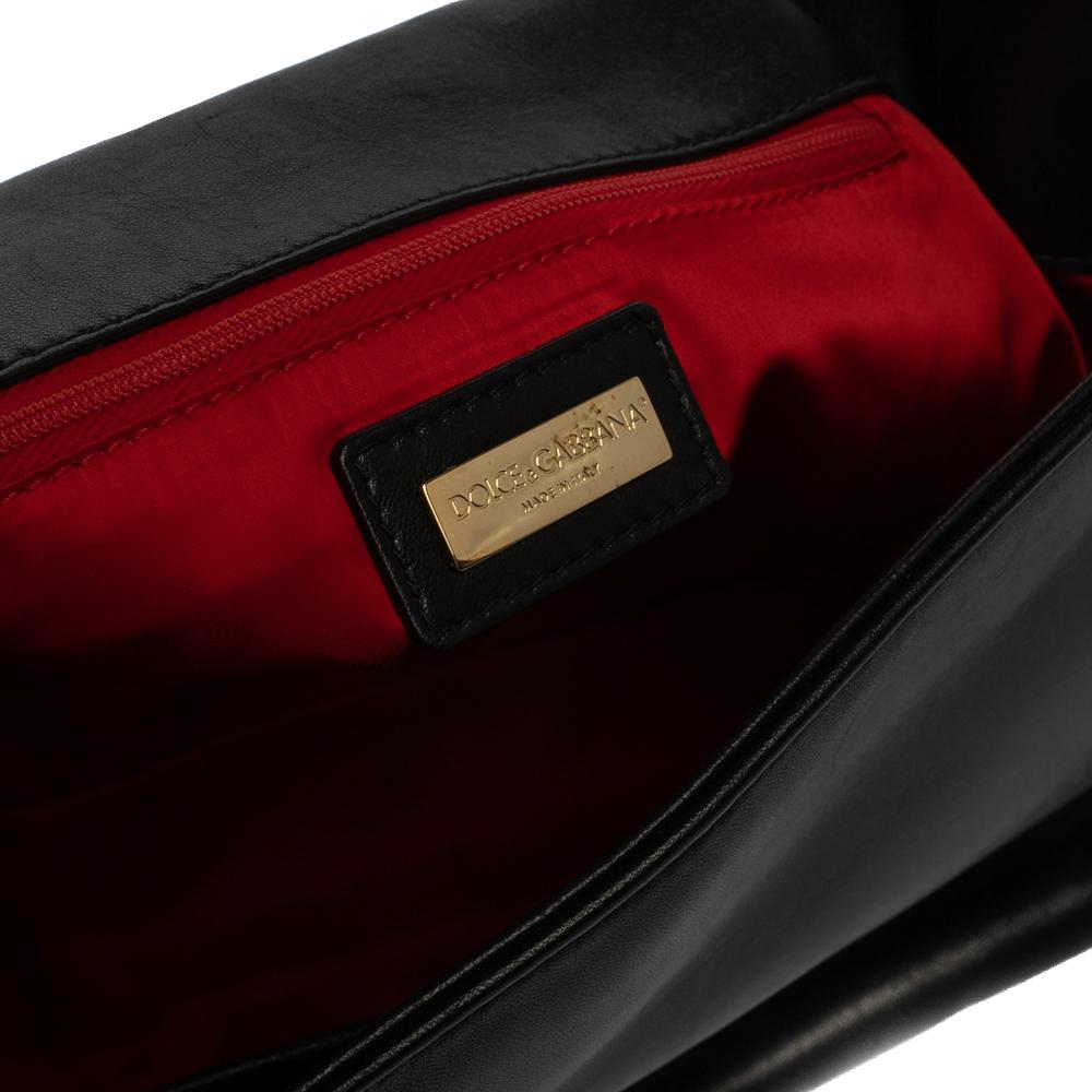 Dolce & Gabbana Black Leather Chain Shoulder Bags 2