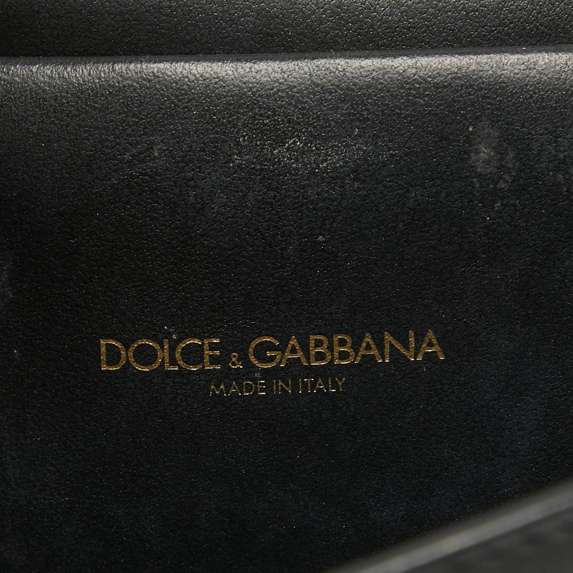 Dolce & Gabbana Black Leather Devotion Belt Bag For Sale 9