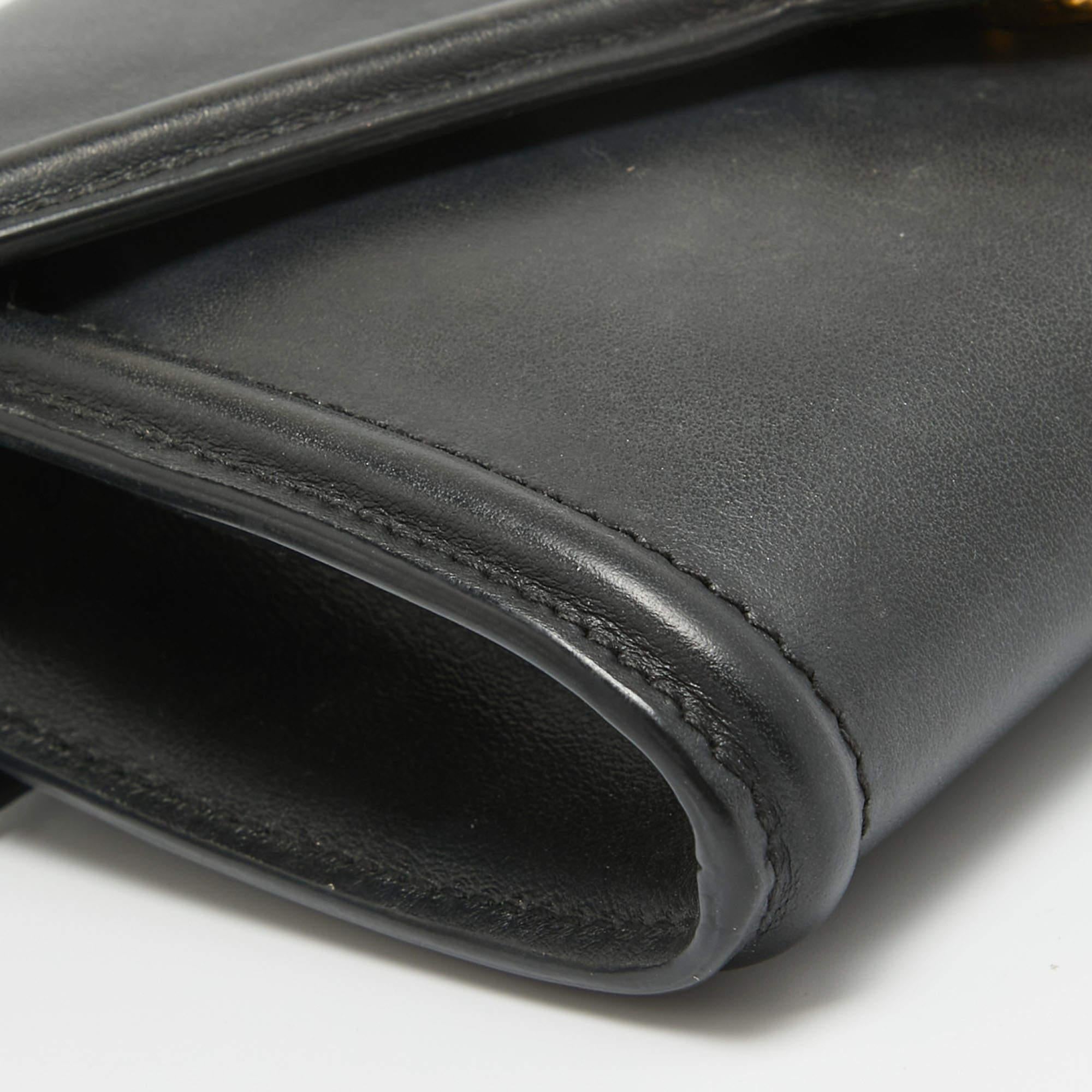 Dolce & Gabbana Black Leather Devotion Belt Bag For Sale 2