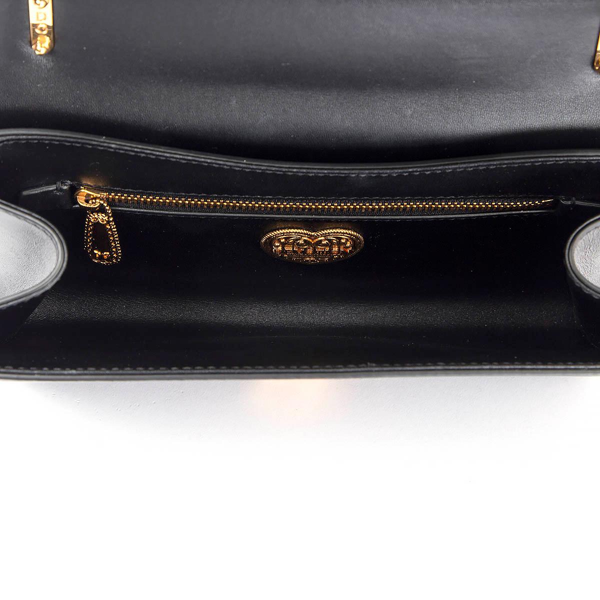 Women's DOLCE & GABBANA black leather DEVOTION MEDIUM Shoulder Bag For Sale