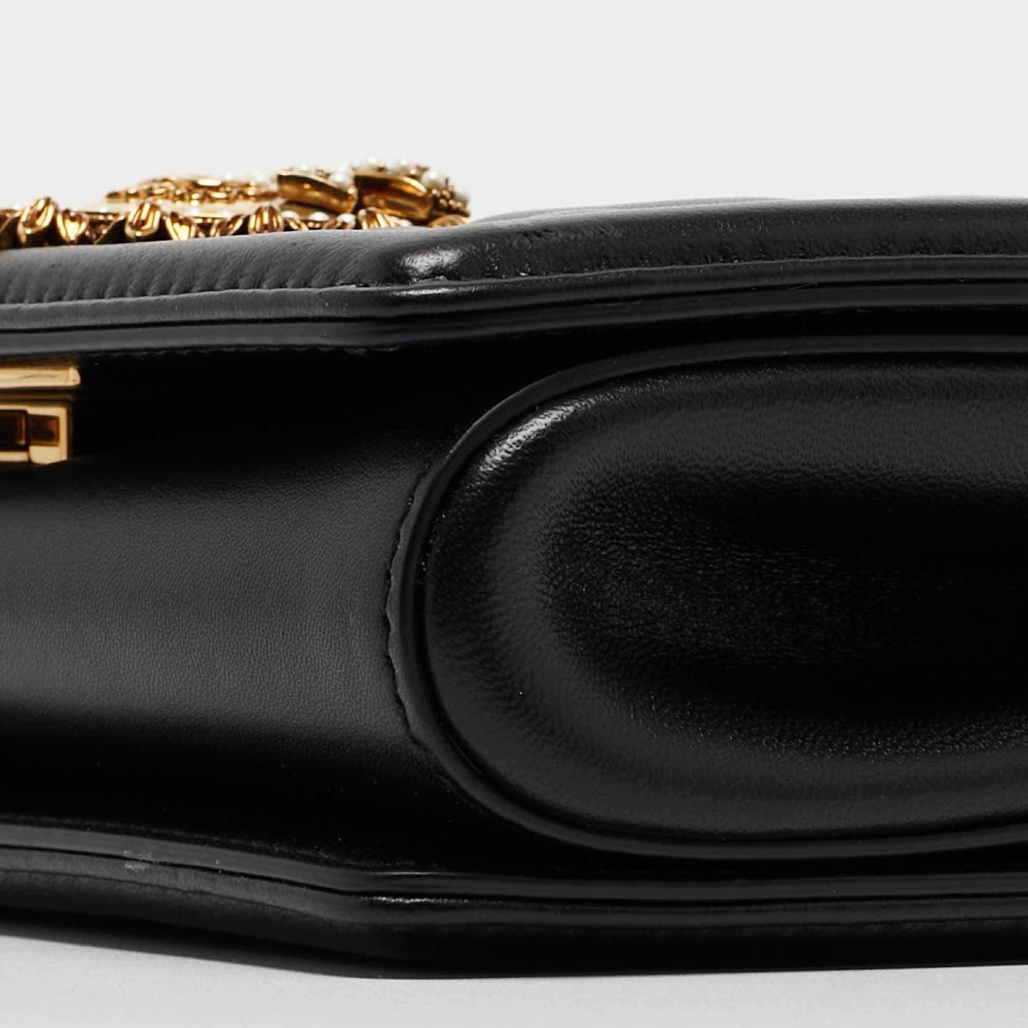 Dolce & Gabbana Black Leather Devotion Mordore Crossbody Bag 9