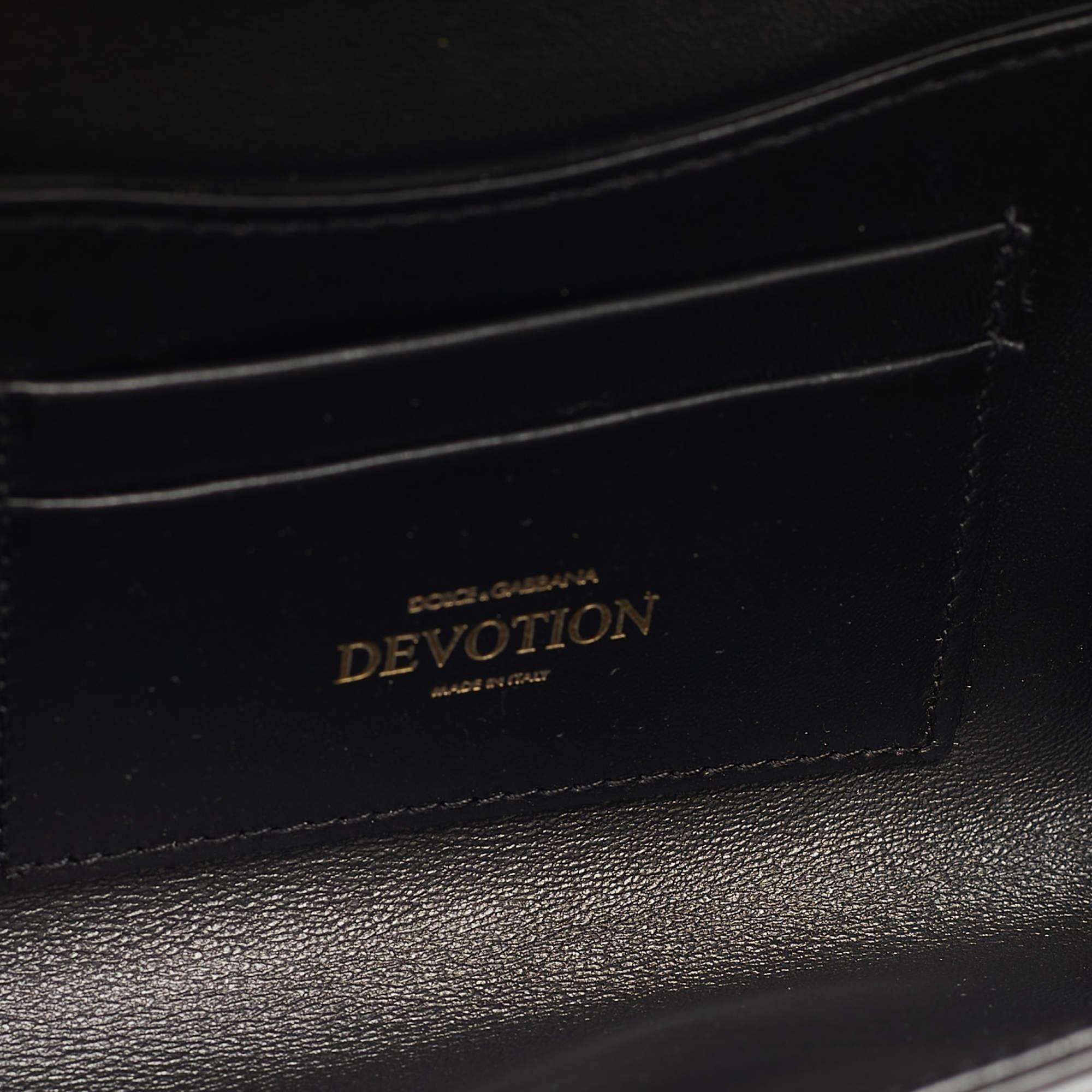 Dolce & Gabbana Black Leather Devotion Mordore Crossbody Bag 1