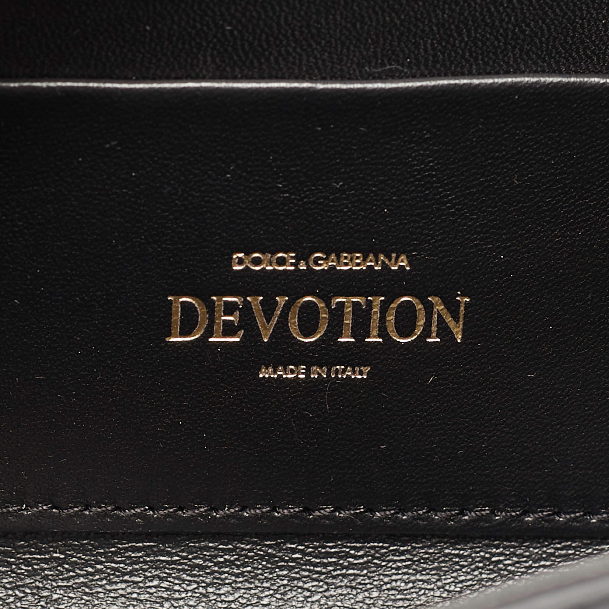 Dolce & Gabbana Black Leather Devotion Mordore Crossbody Bag 2