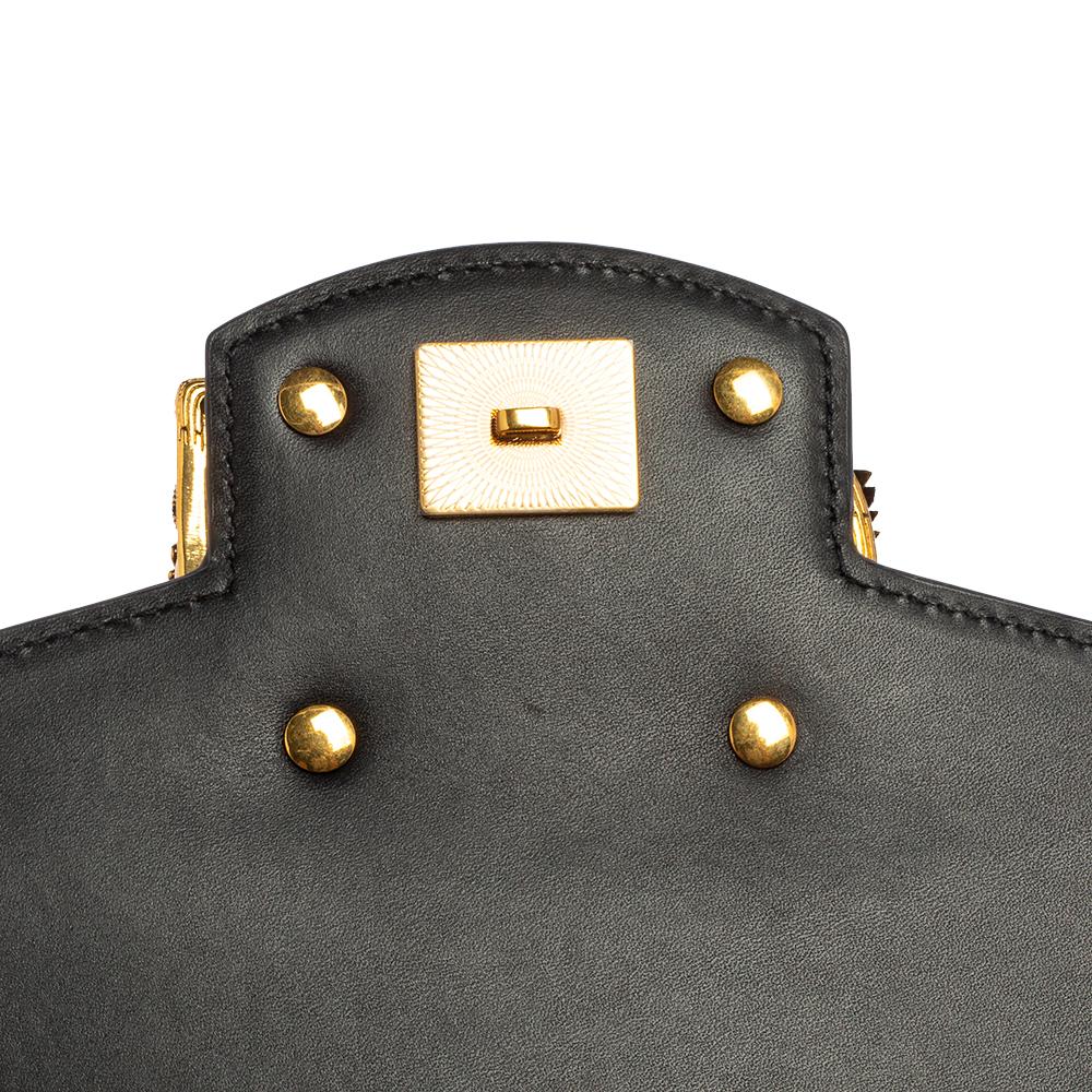 Dolce & Gabbana Black Leather DG Amore Top Handle Bag 3