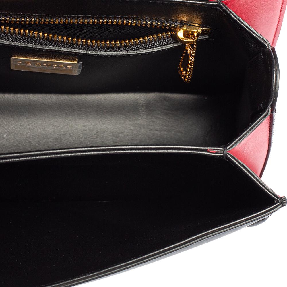 Dolce & Gabbana Schwarzes Leder DG Amore Top Handle Tasche 7