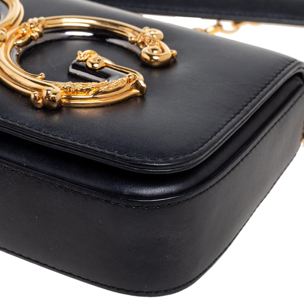 Dolce & Gabbana Black Leather DG Girls Shoulder Bag 5