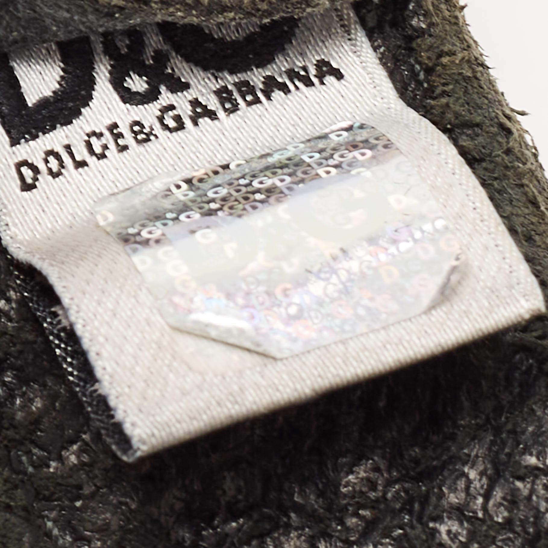 Dolce & Gabbana Black Leather DG Logo Belt 90CM 2