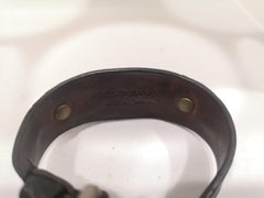 Dolce & Gabbana black leather DG Logo bracelet