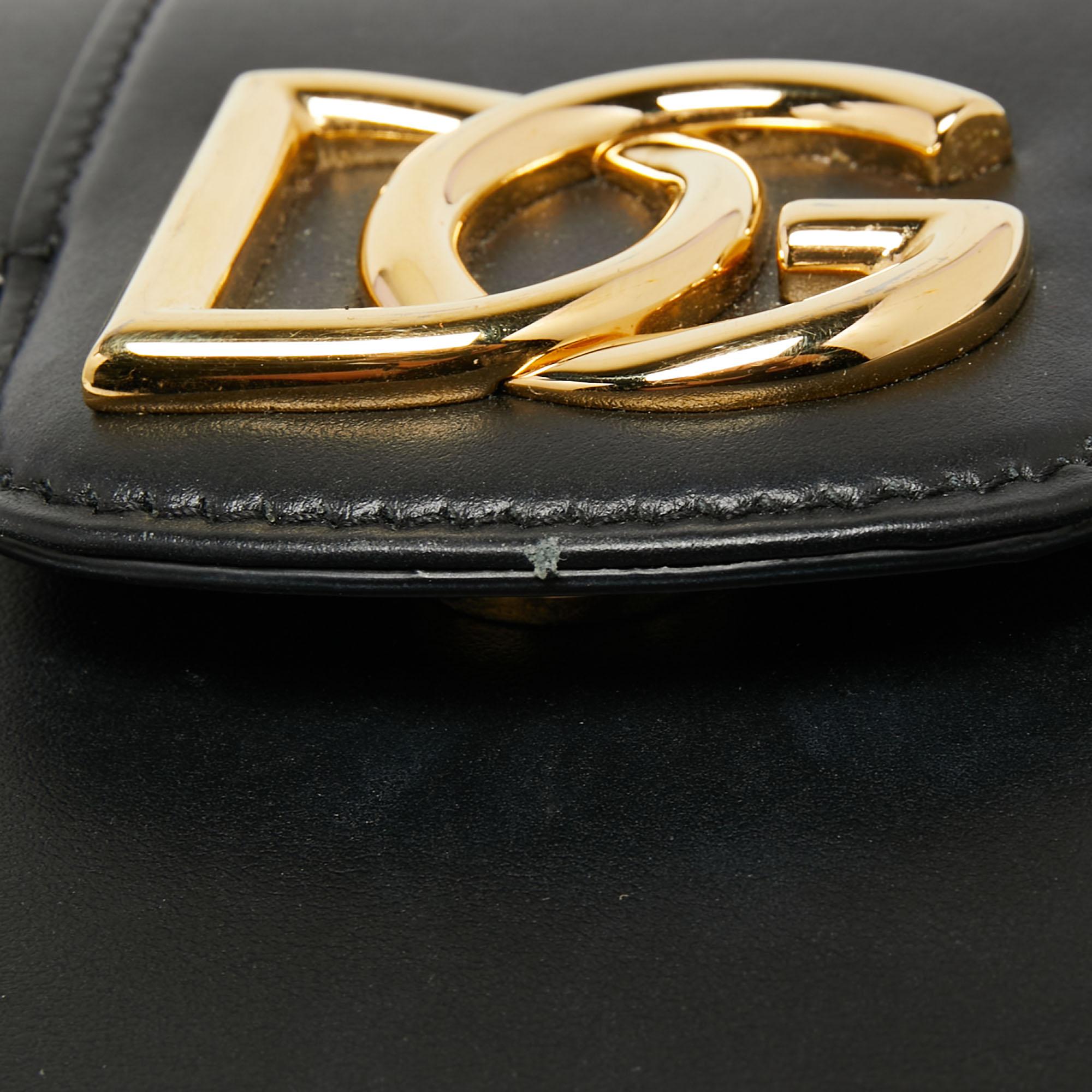 Dolce & Gabbana Black Leather DG Millennials Belt Bag 7