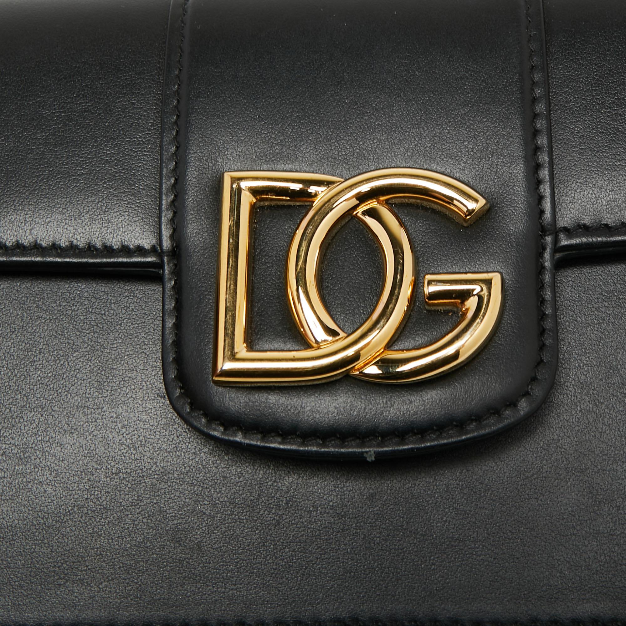 Dolce & Gabbana Black Leather DG Millennials Belt Bag 3
