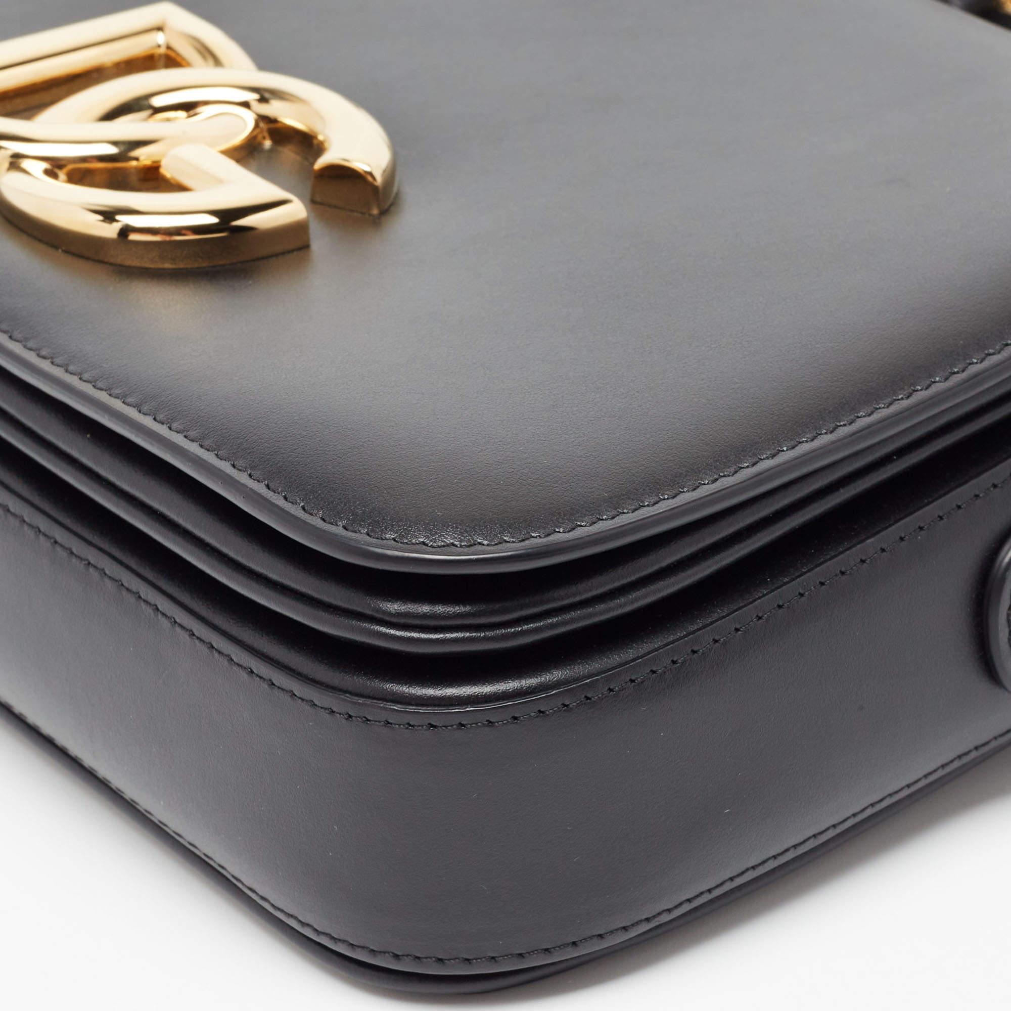 Dolce & Gabbana Black Leather DG Millennials Shoulder Bag 9