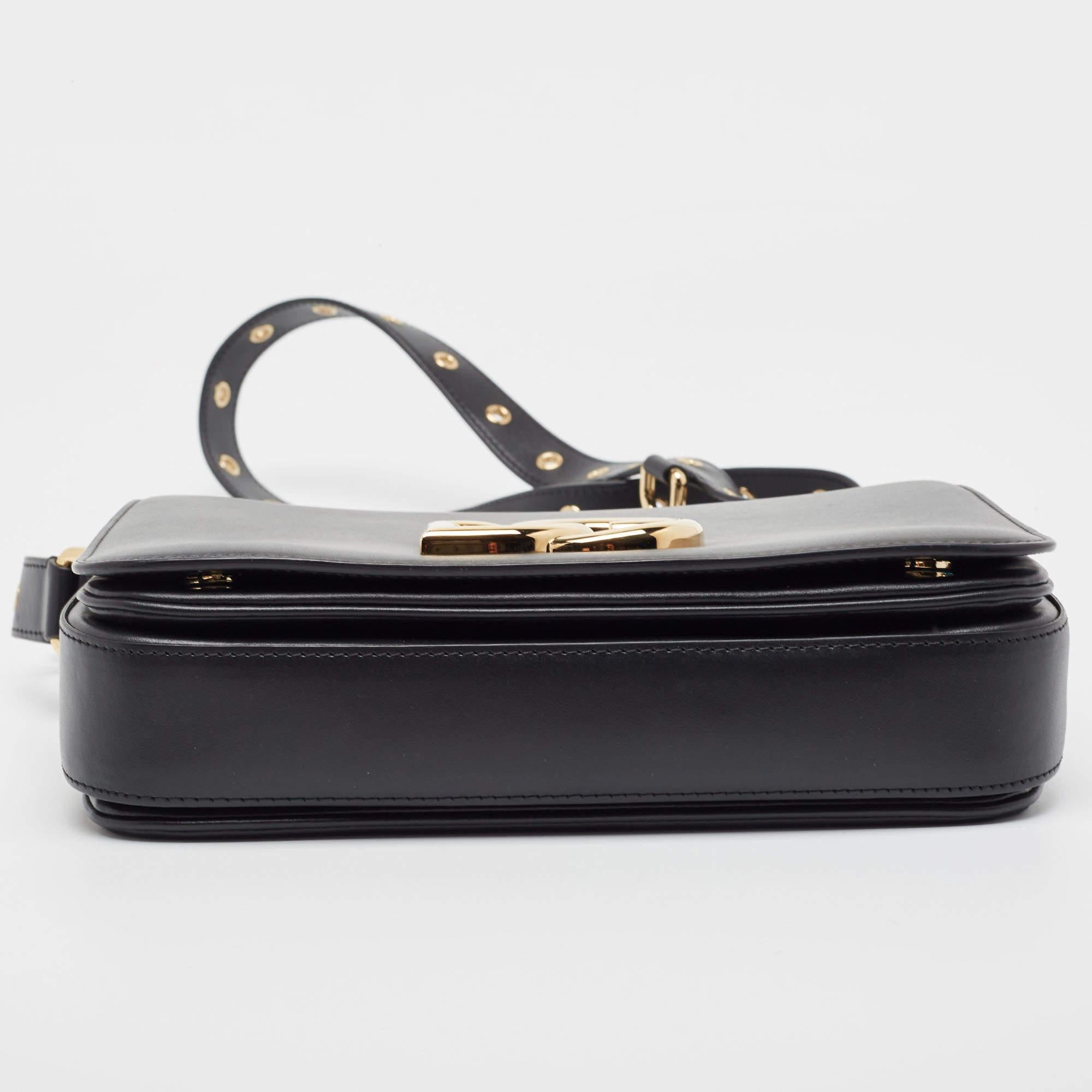 Dolce & Gabbana Black Leather DG Millennials Shoulder Bag 1