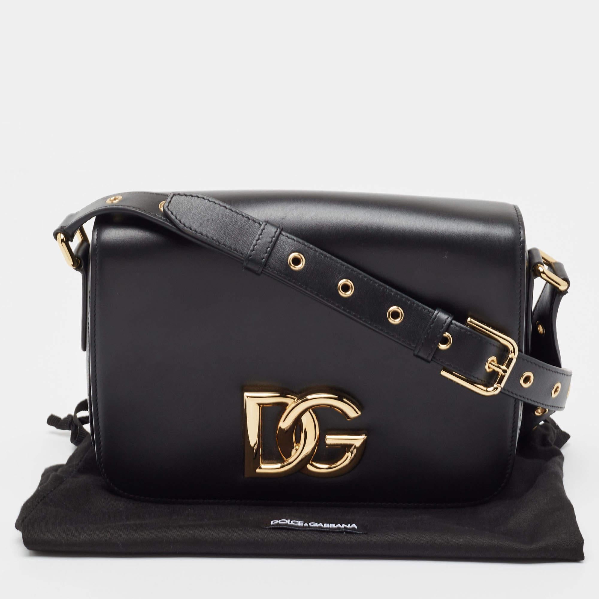 Dolce & Gabbana Black Leather DG Millennials Shoulder Bag 3