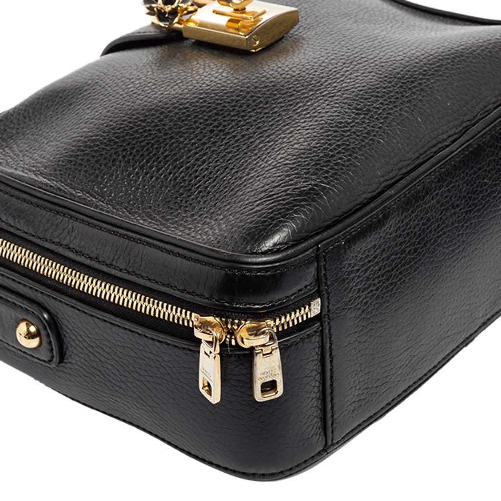 Dolce & Gabbana Black Leather Dolce Box Top Handle Bag 1