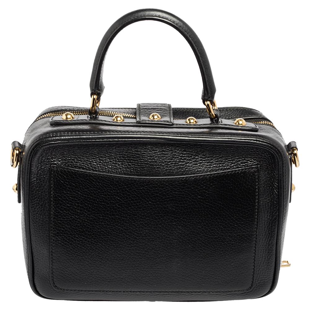 Dolce & Gabbana Black Leather Dolce Box Top Handle Bag 5