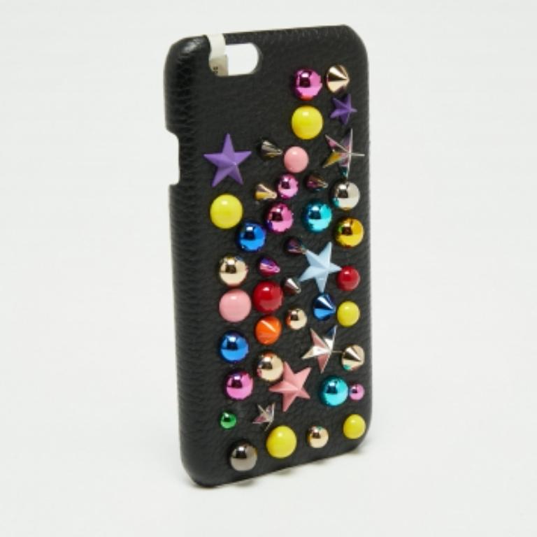 Funda para iPhone 6 Dolce & Gabbana de piel negra embellecida en Excelente estado para la venta en Dubai, Al Qouz 2