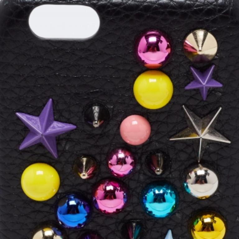Funda para iPhone 6 Dolce & Gabbana de piel negra embellecida en Excelente estado para la venta en Dubai, Al Qouz 2