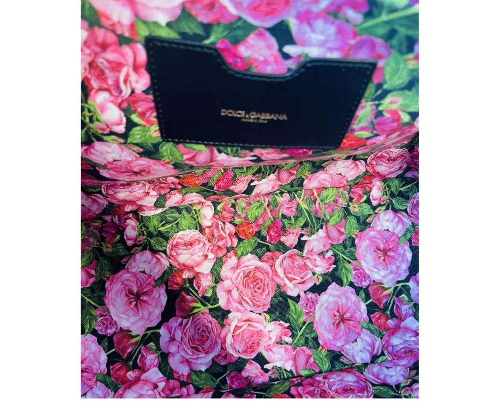 Dolce & Gabbana Black Leather Escape Shopping Tote Bag Top Handle Handbag DG For Sale 2